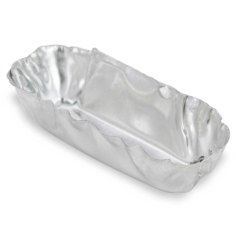 Globe Scientific Aluminum Micro Weigh Dish, Rectangle, 25L x 7W x 7H mm, 1.12ml weighing boat;boat weigh;weigh boat chemistry;plastic weigh boat;weighing dish;weigh trays;weighing boats lab;